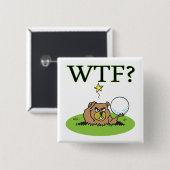 Angry Gopher Vierkante Button 5,1 Cm (Voorkant /achterkant)