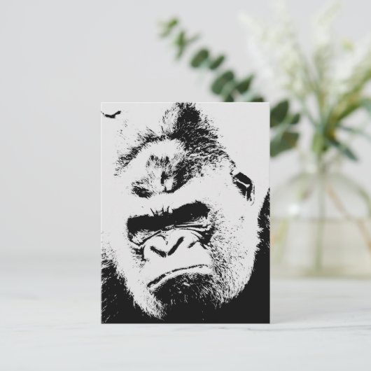 Angry Gorilla Briefkaart (Staand voorkant)