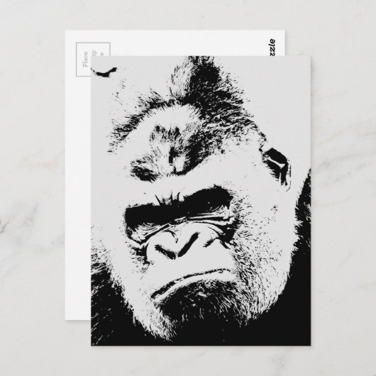Angry Gorilla Briefkaart (Voorkant / Achterkant)