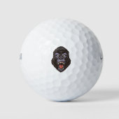 Angry Gorilla head Golfballen (Voorkant)