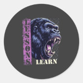 Angry Gorilla Lessons Learn Sticker (Voorkant)