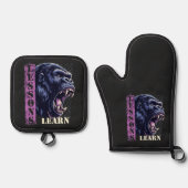 Angry Gorilla Oven Mitt And Pot Holders Ovenwant & Pannenlap Set (Voorkant)