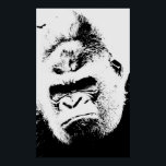 Angry Gorilla Pop Art Poster<br><div class="desc">Wilde dierlijke kunstwerken en Afbeeldingen - Angry Gorilla Face</div>
