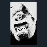 Angry Gorilla Pop Art Poster<br><div class="desc">Wilde dierlijke kunstwerken en Afbeeldingen - Angry Gorilla Face</div>