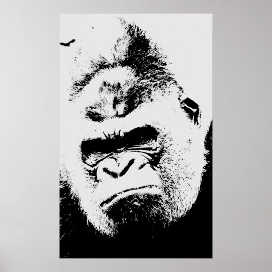 Angry Gorilla Pop Art Poster (Voorkant)