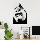 Angry Gorilla Pop Art Poster (Thuiskantoor)