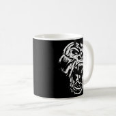 Angry Gorilla Silverback White Fierce Grote Aap Koffiemok (Voorkant rechts)