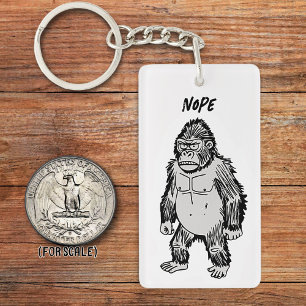 Angry Gorilla Tekening Sarcastische Zin Zak Charm Sleutelhanger