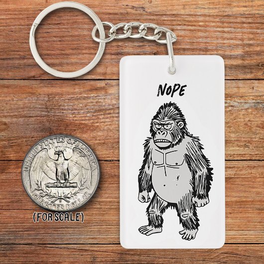 Angry Gorilla Tekening Sarcastische Zin Zak Charm Sleutelhanger