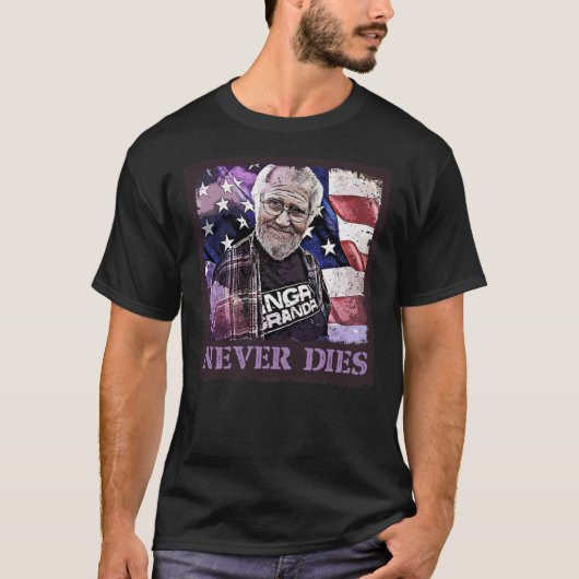 Angry Grandpa Nooit Dies T-shirt (Voorkant)