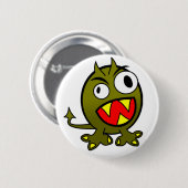 Angry Green Monster Ronde Button 5,7 Cm (Voorkant /achterkant)