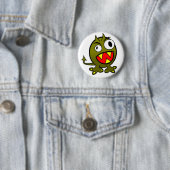 Angry Green Monster Ronde Button 5,7 Cm (In situ)