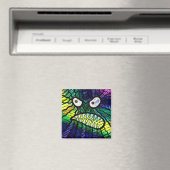 Angry Green Monster Teeth Magneet (Insitu (Vaatwasser))