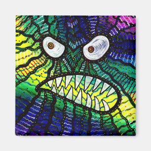 Angry Green Monster Teeth Magneet