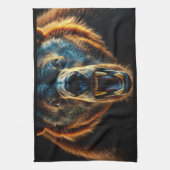 Angry Grizzly Beer Theedoek (Verticaal)