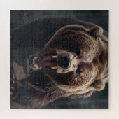 Angry Grizzly Beer Wildlife Dierenportret Legpuzzel (Horizontaal)