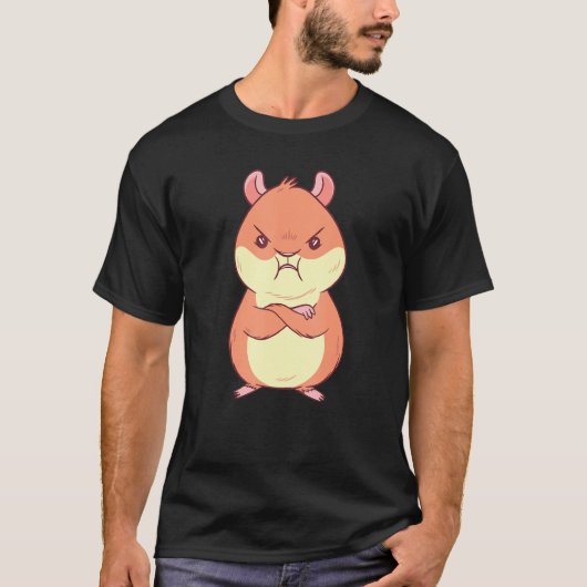 Angry Grumpy Hamster T-shirt (Voorkant)