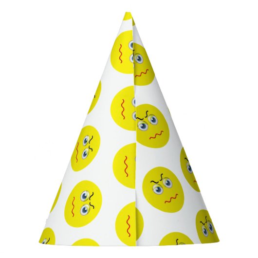 Angry Grumpy Mad Emoji Feesthoedjes (Achterkant)