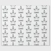 Angry Hammerhead Shark Line Art Cadeaupapier (Vlak)