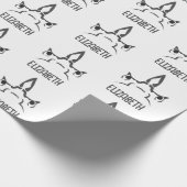 Angry Hammerhead Shark Line Art Cadeaupapier (Hoek)