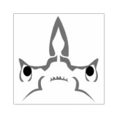 Angry Hammerhead Shark Line Art Rubberstempel (Afrduk)