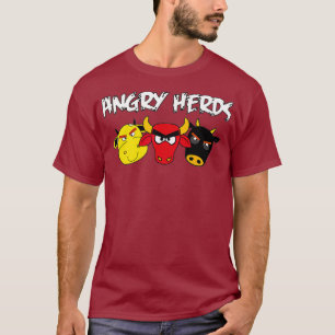 Angry Herds Funny Koe Farmer Cattle Farage Show T-shirt