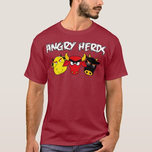 Angry Herds Funny Koe Farmer Cattle Farage Show T-shirt (Voorkant)