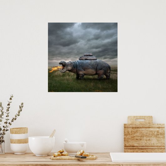 Angry hippo moeder| poster (Keuken)