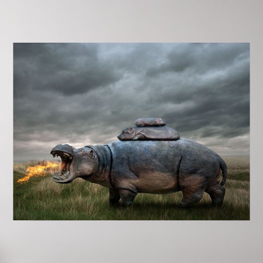 Angry hippo moeder| poster (Voorkant)