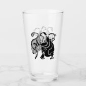 Angry Hippo Monogram Glas (Voorkant)