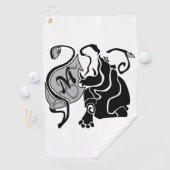 Angry Hippo Monogram Golfhanddoek (Insitu)