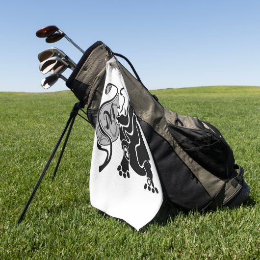 Angry Hippo Monogram Golfhanddoek (Groen)