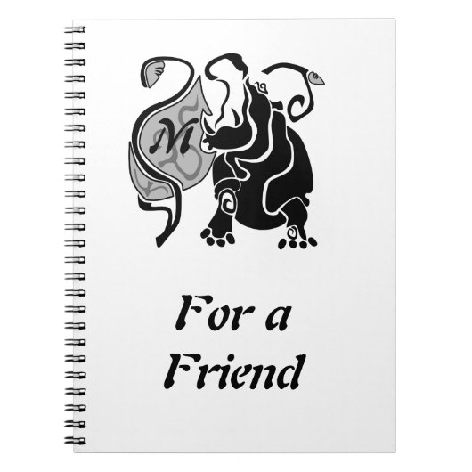 Angry Hippo Monogram Notitieboek (Voorkant)