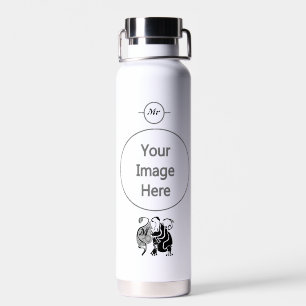 Angry Hippo Monogram Waterfles