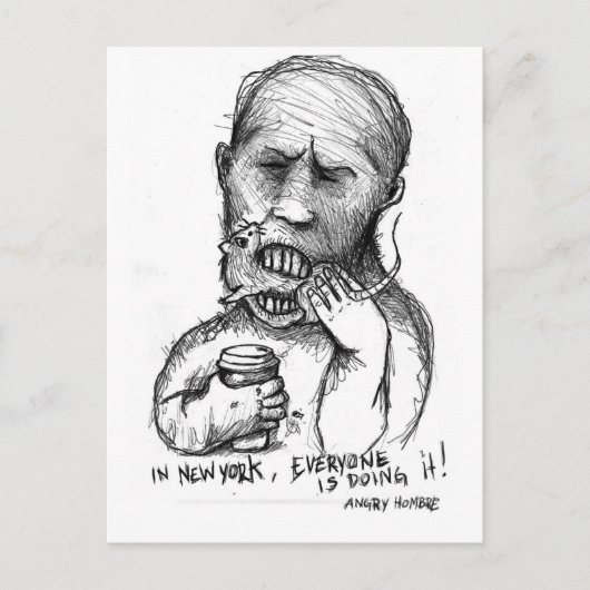 Angry Hombre: Ratten Briefkaart (Voorkant)