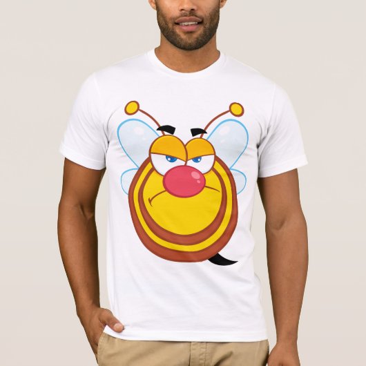 Angry Honey Bee Mannen T-shirt (Voorkant)