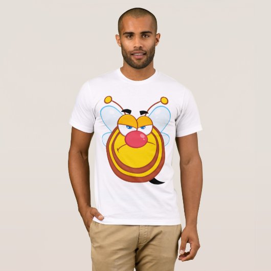 Angry Honey Bee Mannen T-shirt (Voorkant volledig)