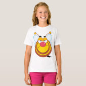 Angry Honey Bee Meisjes T-shirt (Voorkant volledig)
