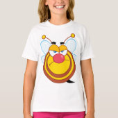 Angry Honey Bee Meisjes T-shirt (Voorkant)