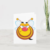 Angry Honey Bee Note Cards Kaart (Voorkant)
