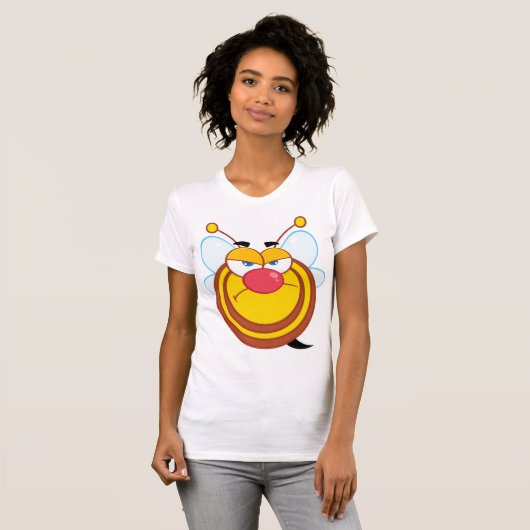 Angry Honey Bee Vrouwen T-shirt (Voorkant volledig)