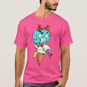 Angry Ice Cream Cherry Banana Pistool T-shirt