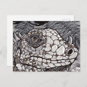 Angry Iguana Briefkaart (Voorkant / Achterkant)
