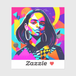 Angry Indian Girl Sticker