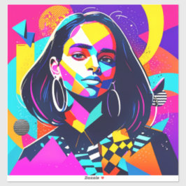 Angry Indian Girl Sticker