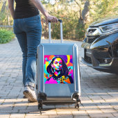 Angry Indian Girl Sticker (Koffer Insitu)