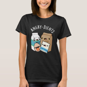 Angry-Ingrediënten Funny Baking Pun Dark BG T-shirt