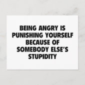 Angry is jezelf straffen briefkaart (Voorkant)