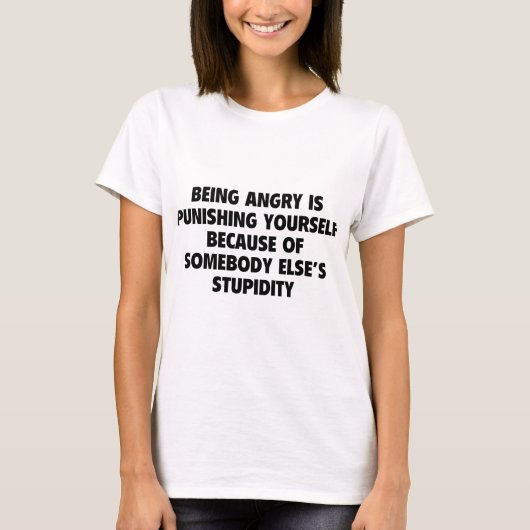 Angry is jezelf straffen t-shirt (Voorkant)