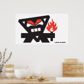 Angry Islander - zwart op licht Poster (Keuken)